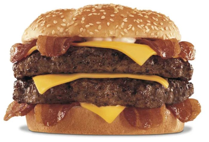 Hardee's 1 3 lb bacon cheese thickburger