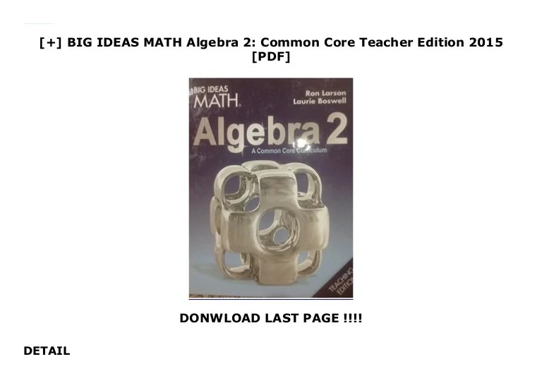 Big ideas math algebra 2 pdf