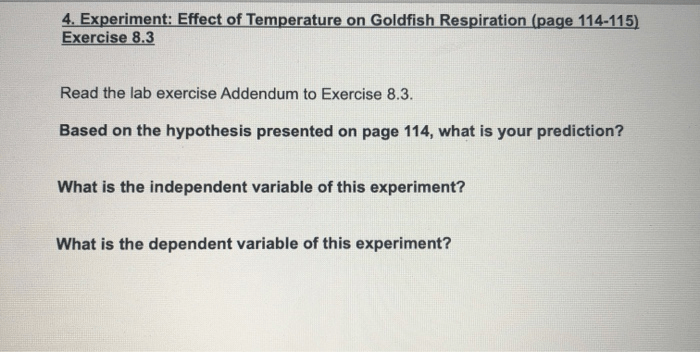 Goldfish tail circulation lab answers