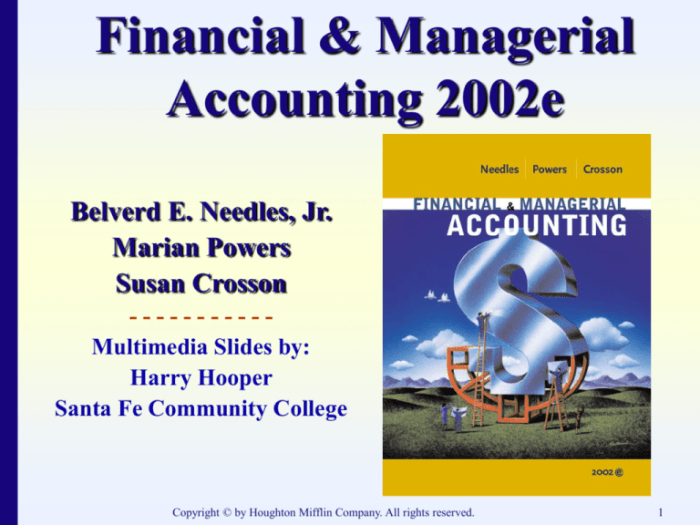 Financial & managerial accounting for mbas