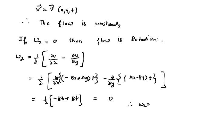 For a certain incompressible flow field it is suggested